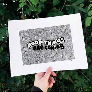 Good things are coming original drawing